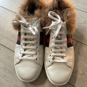 Gucci Fur Sneakers